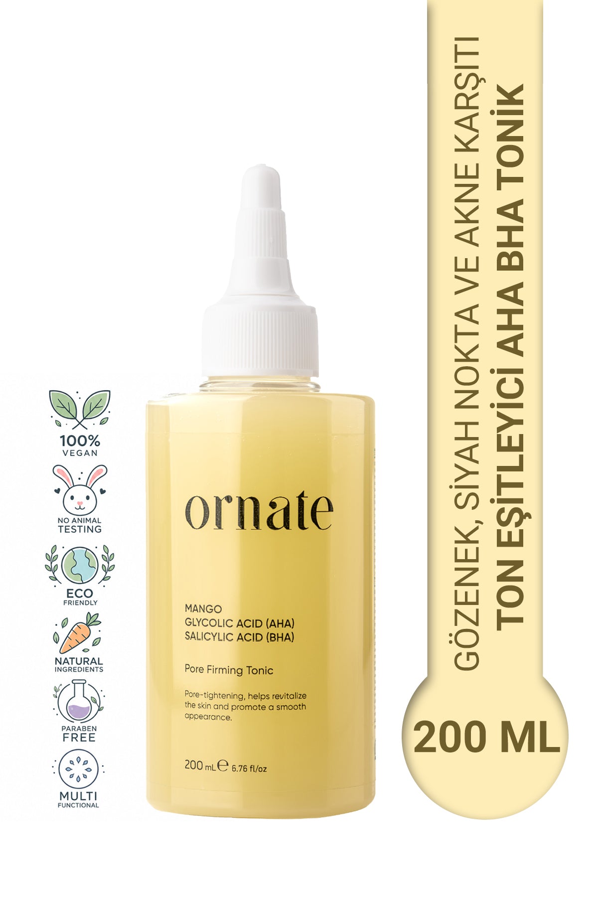 Gözenek Sıkılaştırıcı AHA BHA Glycolic Acid Salicylic Acid Tonik