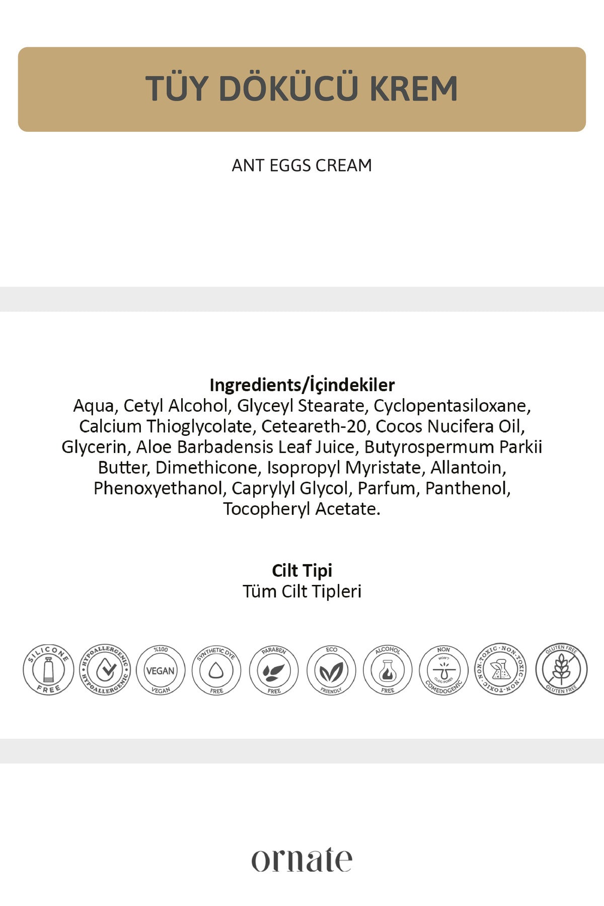 Tüy Dökücü Krem
