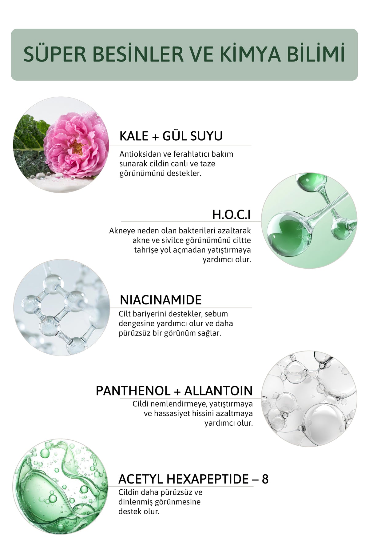 Kale S.O.S Akne ve Gözenek Karşıtı, Kuruluk & Gerginlik Giderici Tonik Misti 170 ml Hypochlorous Acid, Niacinamide
