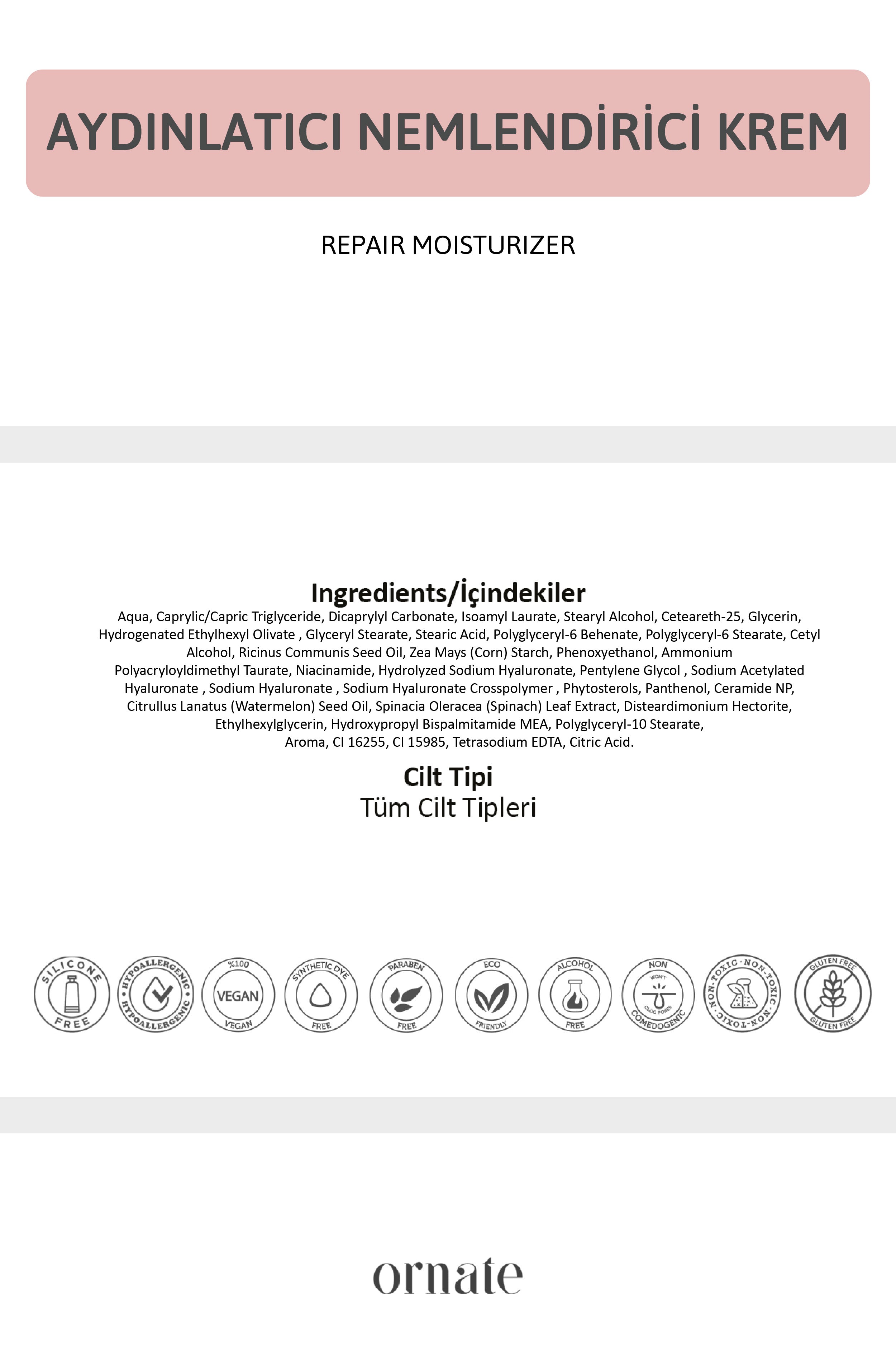Tüm Ciltler için Nemlendirici Krem