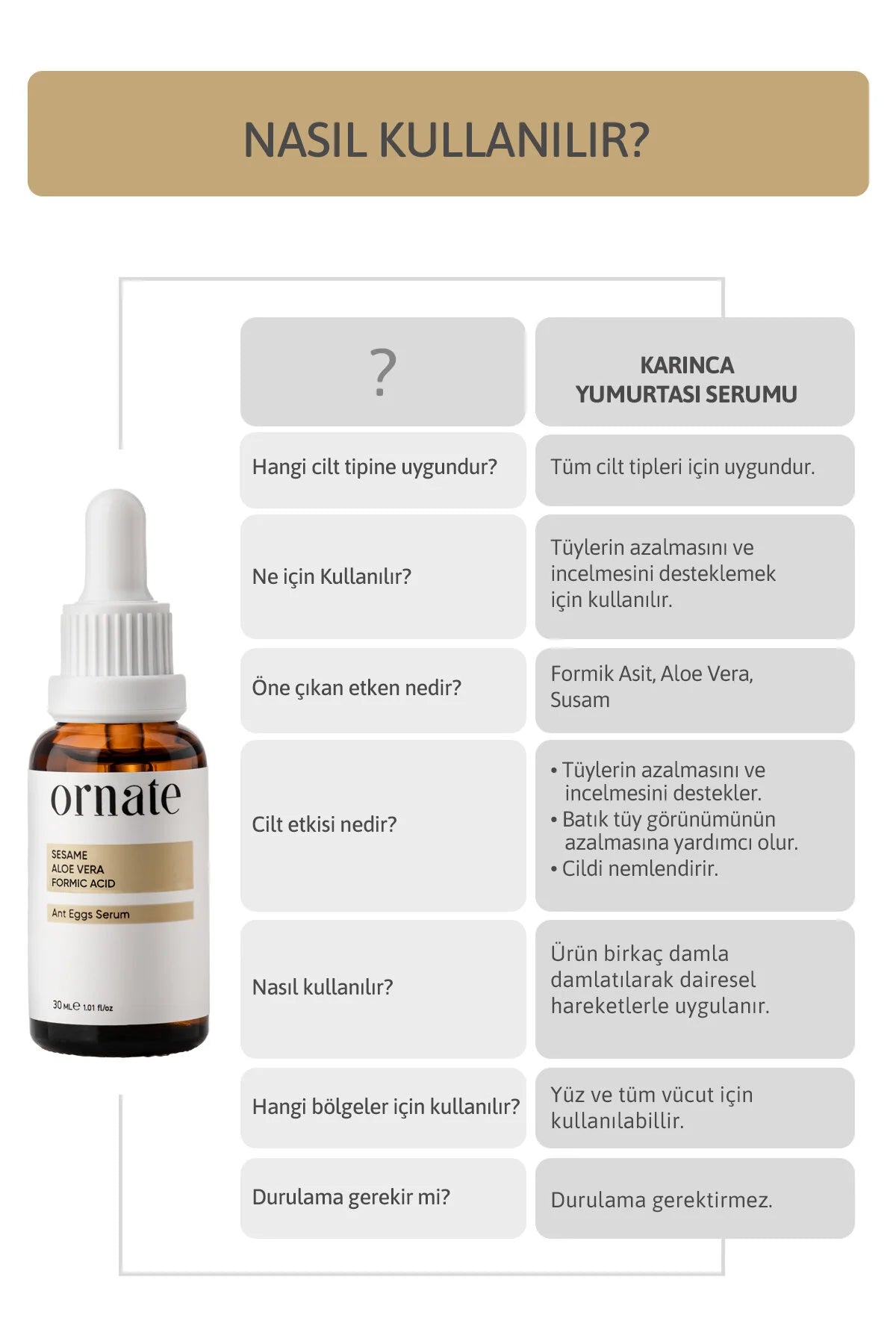 Tüy Azaltıcı Ve İnceltici Serum