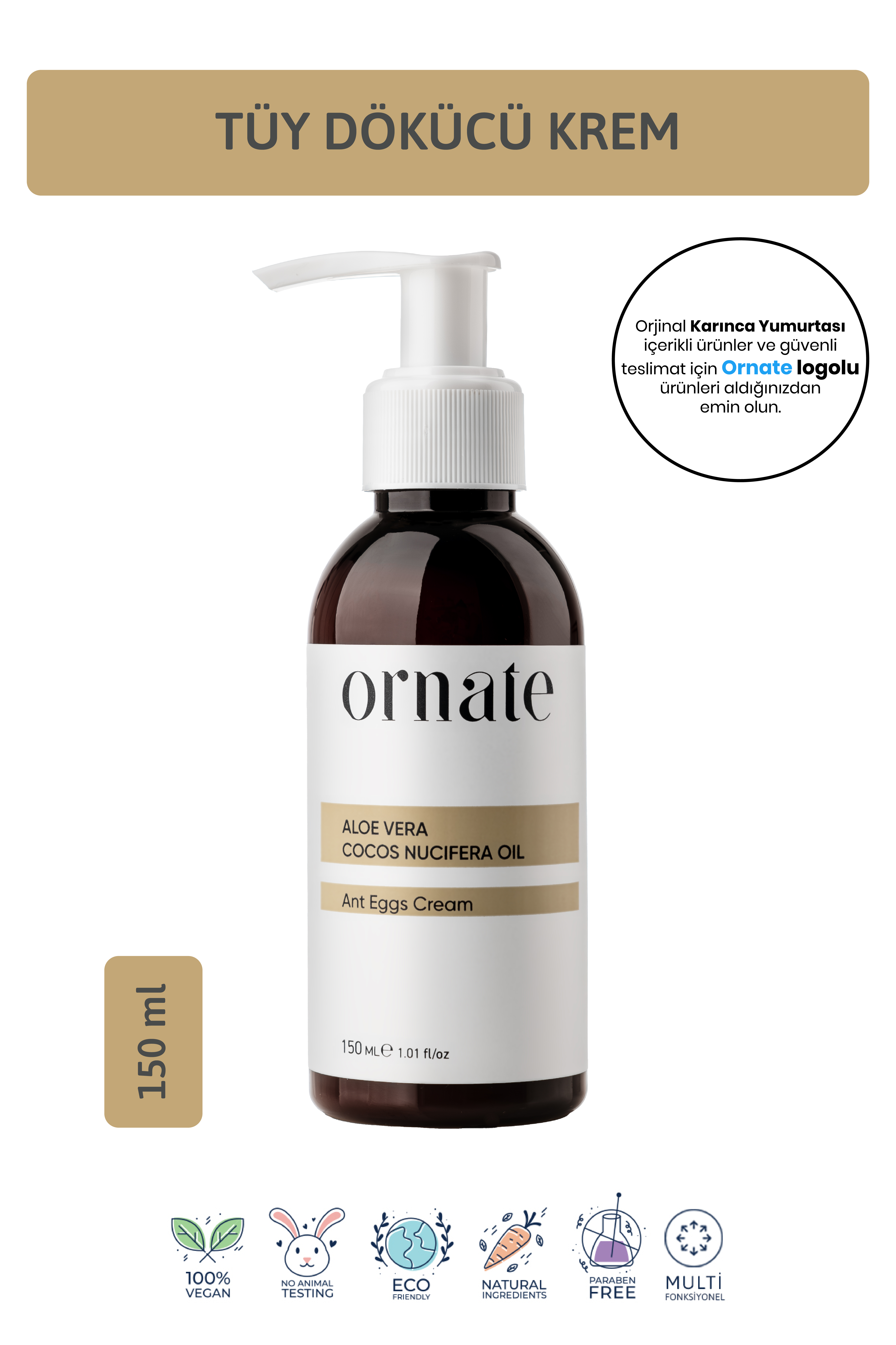 Tüy Dökücü Krem - Ornate - Cilt Bakım Ürünleri | Süper Besin ve